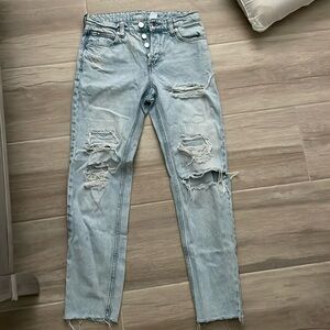 ripped h&m mom jeans